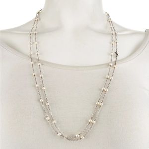 David Yurman Pearl Long Station Necklace